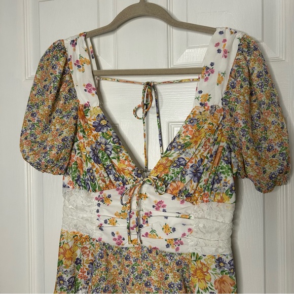 Altar’d State Aderny Patchwork Floral Mini Dress - Picture 6 of 13